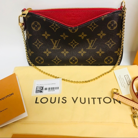 Louis Vuitton Pallas Clutch MNG Cerise Handbag New - Picture 2 of 8
